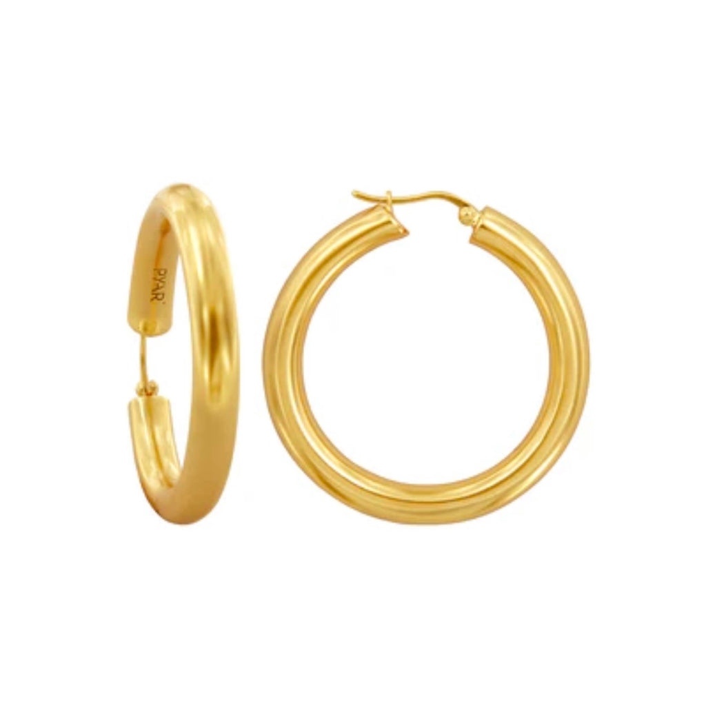 Gold hinged deals hoop earrings